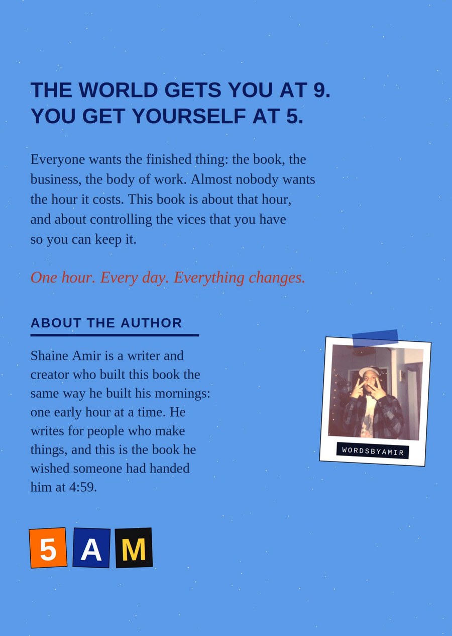 Back cover, sky blue edition